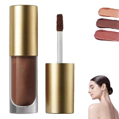 Flüssiger Lidschatten, hochpigmentierter Lidschattenstift, cremiger, mehrfarbiger, langanhaltender, wasserfester Flüssiglidschatten, einfach zu kreierendes, attraktives Make-up von QFFYFZAL