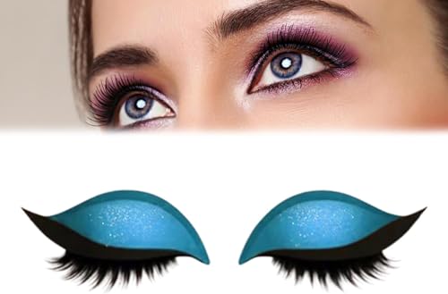 Lazy Eye Shadow Wimpernpflaster 2-in-1: Wiederverwendbare, bunte Lidschatten- und Wimpern-Make-up-Sticker. Natürliche, künstliche Wimpern. Make-up-Tool für alle Augentypen. von QFFYFZAL