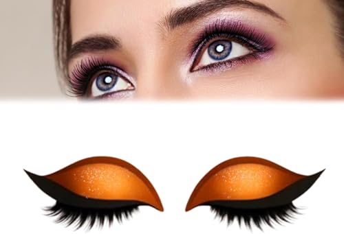 Lazy Eye Shadow Wimpernpflaster 2-in-1: Wiederverwendbare, bunte Lidschatten- und Wimpern-Make-up-Sticker. Natürliche, künstliche Wimpern. Make-up-Tool für alle Augentypen. von QFFYFZAL