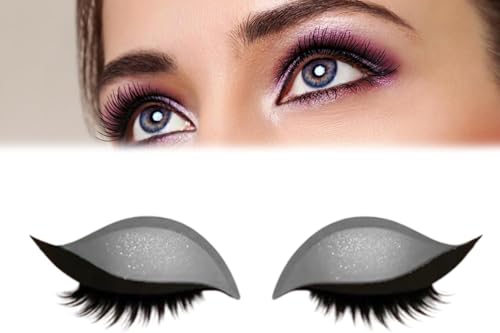 Lazy Eye Shadow Wimpernpflaster 2-in-1: Wiederverwendbare, bunte Lidschatten- und Wimpern-Make-up-Sticker. Natürliche, künstliche Wimpern. Make-up-Tool für alle Augentypen. von QFFYFZAL