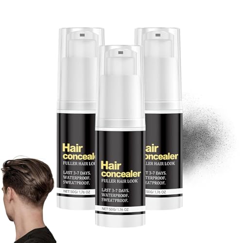 Wasserfester und schweißfester Haar-Concealer, Haarfärbestift, langanhaltendes Ansatz-Abdeckspray, Haaransatz-Puder für Männer und Frauen von QFFYFZAL
