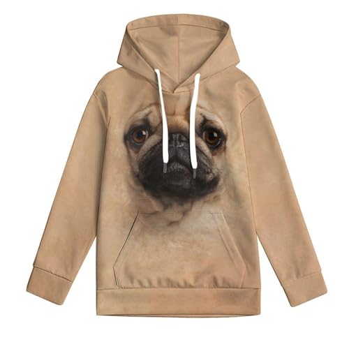 QFGTHYJUK Mops 3D Druck Junge Pullover Kinder - Tier Pullover Kinder Kleidung Mit Tasche - Geschenk Für Sohn Enkel Neffen 7-9Y QFGTHYJUK Mops 3D Druck Junge Pullover Kinder - Tier Pullover Kinder Kleidung Mit Tasche - Geschenk Für Sohn Enkel Neffen 7-9Y von QFGTHYJUK
