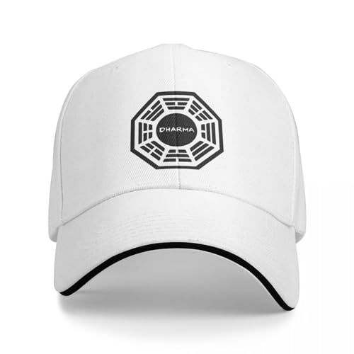 QFLLQLFF Basecap Dharma Initiative Logo Lost TV Show Cap Baseball Cap Baseball Cap Mann Cap Hut Herren Tennis Damen von QFLLQLFF