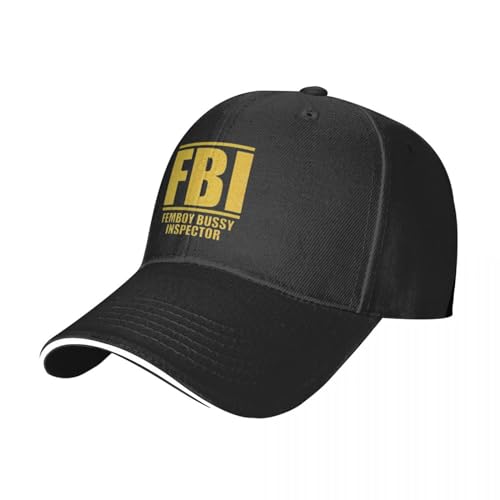 QFLLQLFF Basecap FBI Femboy Bussy Inspector Cap Baseball Cap Anime Hut Männer Kappe Damen Geschenk von QFLLQLFF