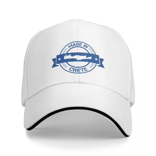 QFLLQLFF Basecap Made in Crete Trademark Cap Baseball Cap Baseballmütze Hut Mann Luxus Herren Wintermütze Damen Geschenk von QFLLQLFF