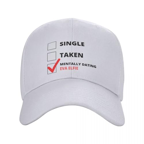 QFLLQLFF Basecap Mentally Dating Eva Elfie Cap Baseball Cap Gentleman Hut Streetwear Frau Hut Herren von QFLLQLFF