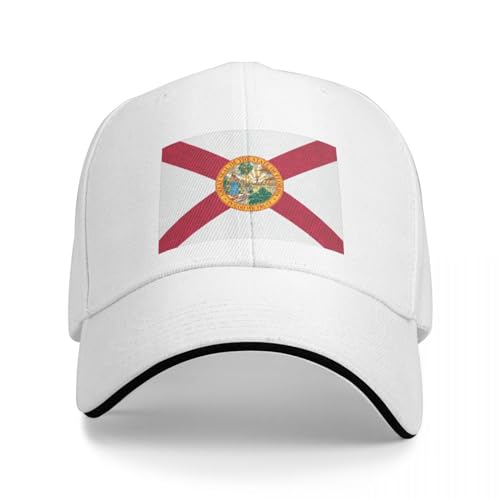 QFLLQLFF Basecap State Flag of Florida Cap Baseball Cap Strandtasche Baseball Caps Herren Damen von QFLLQLFF