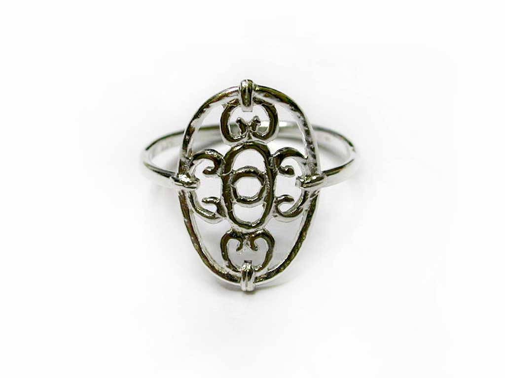 1 Stück Sterling Silber 925 Ring, Glänzender Filigraner Knöchelring, Größe 8 von QFMarket