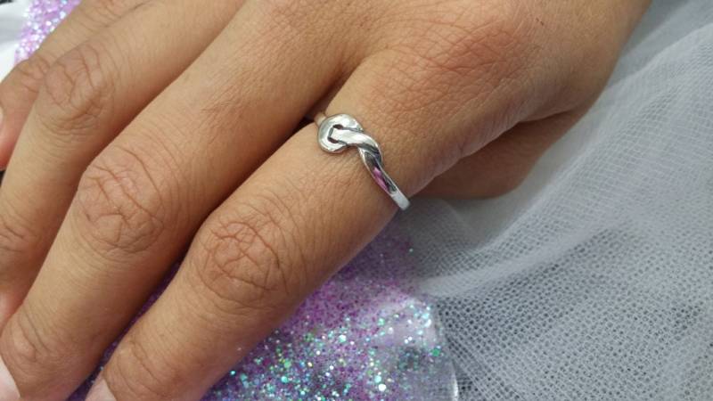 2Stk Sterling Silber Ring Erhältlich in 3 Größen 6 - 7 8, Oberflächen Antikes Oder Glänzendes Silber, Kann Auch Als Knöchelring Verwendet Werden von QFMarket