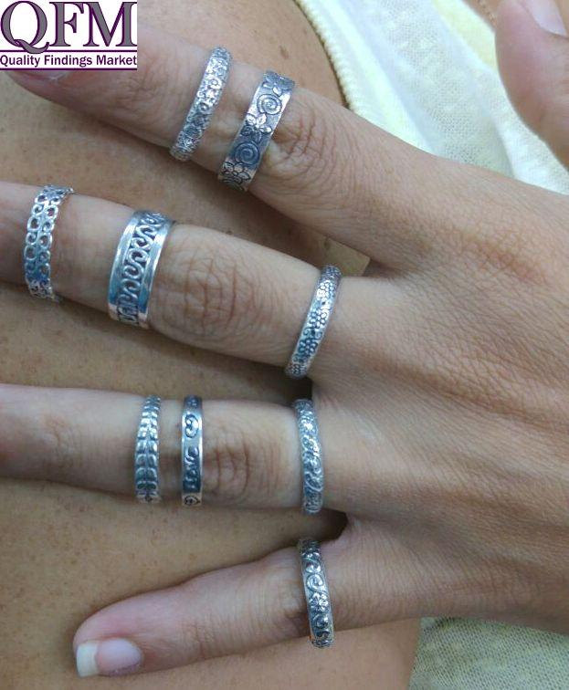 sterling Silber Spitze Dicker Ring, Größe 7 Finish Antikes Oder Glänzendes Silber, Kann Auch Als Knöchelring - Silberring Verwendet Werden von QFMarket
