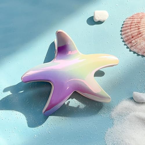 Allmähliche Seestern-Haarnadel am Hinterkopf, Haarnadel, Kopfschmuck für kleine Haie, dicke Haarspangen, Frauen und Mädchen, langlebig, rutschfest, gelockt, Violett von QFUPKTSU