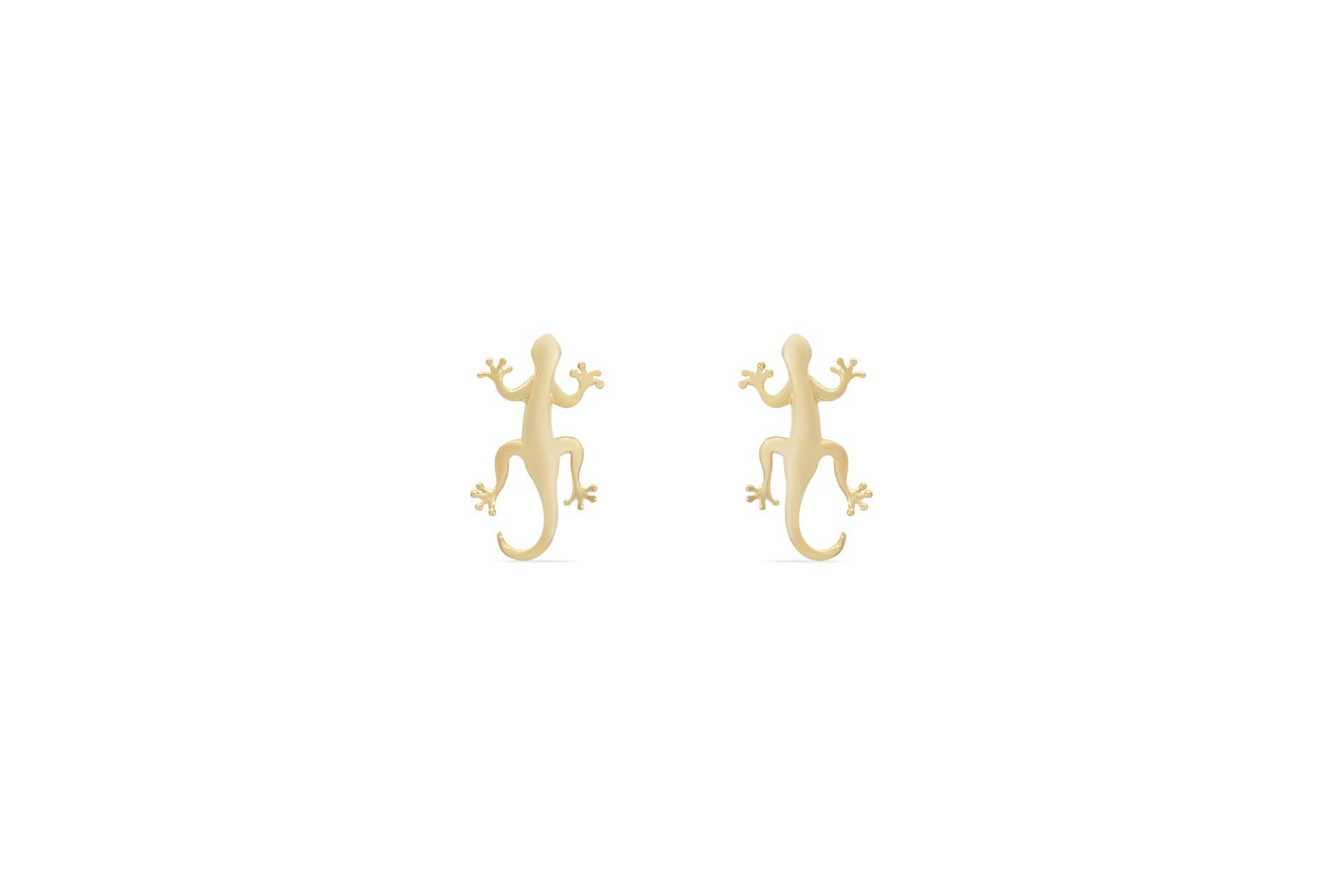 Echse Ohrstecker, 14K Gold Kleine Eidechse Gecko Ohrringe, Knorpel Geschenk Für Tierliebhaber von QFineJewelry