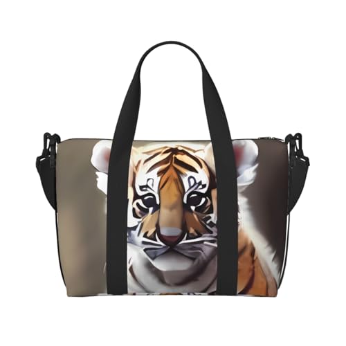 Goat Frolic Crossbody Reisetasche – Wasserabweisende Handgepäck-Handtasche, große Kapazität Turnbeutel, Niedlicher Tiger, Einheitsgröße Goat Frolic Crossbody Reisetasche – Wasserabweisende Handgepäck-Handtasche, große Kapazität Turnbeutel, Niedlicher Tiger, Einheitsgröße von QGGHNISD