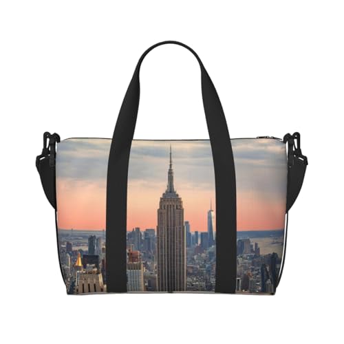 Lemon Crossbody Reisetasche – Wasserabweisende Handgepäck-Handtasche, große Kapazität Turnbeutel, Empire State Building, Einheitsgröße von QGGHNISD