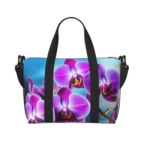 QGGHNISD Color Explosion Crossbody Reisetasche – Wasserabweisende Handgepäck-Handtasche, große Kapazität Turnbeutel, Schöne Orchidee, Einheitsgröße von QGGHNISD