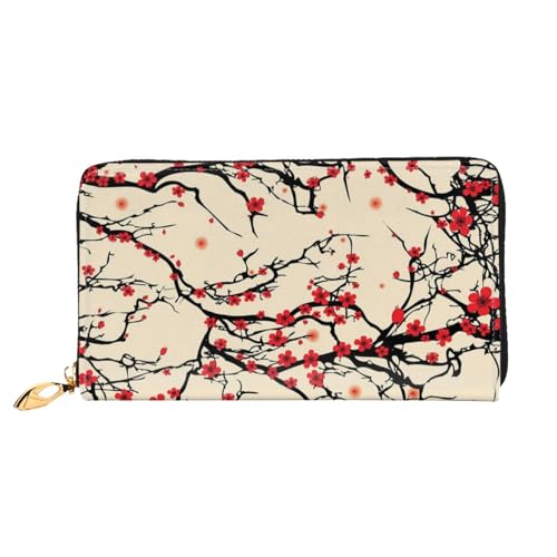 QGGHNISD Corgi Pattern Damen Geldbörse Leder Lang mit Reißverschluss Kartenfächer Bargeldfach Clutch Geldbörse, Bäume rot, Einheitsgröße QGGHNISD Corgi Pattern Damen Geldbörse Leder Lang mit Reißverschluss Kartenfächer Bargeldfach Clutch Geldbörse, Bäume rot, Einheitsgröße von QGGHNISD