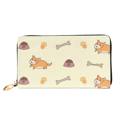 QGGHNISD Corgi Pattern Damen Geldbörse Leder Lang mit Reißverschluss Kartenfächer Bargeldfach Clutch Geldbörse, Corgi-Muster, Einheitsgröße QGGHNISD Corgi Pattern Damen Geldbörse Leder Lang mit Reißverschluss Kartenfächer Bargeldfach Clutch Geldbörse, Corgi-Muster, Einheitsgröße von QGGHNISD
