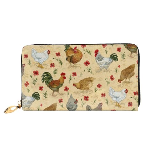 QGGHNISD Corgi Pattern Damen Geldbörse Leder Lang mit Reißverschluss Kartenfächer Bargeldfach Clutch Geldbörse, Kunst Huhn Tier Malerei, Einheitsgröße QGGHNISD Corgi Pattern Damen Geldbörse Leder Lang mit Reißverschluss Kartenfächer Bargeldfach Clutch Geldbörse, Kunst Huhn Tier Malerei, Einheitsgröße von QGGHNISD