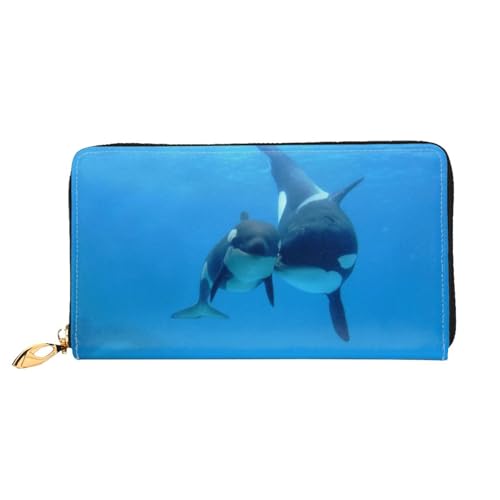 QGGHNISD Corgi Pattern Damen Geldbörse Leder Lang mit Reißverschluss Kartenfächer Bargeldfach Clutch Geldbörse, Wal, Einheitsgröße QGGHNISD Corgi Pattern Damen Geldbörse Leder Lang mit Reißverschluss Kartenfächer Bargeldfach Clutch Geldbörse, Wal, Einheitsgröße von QGGHNISD