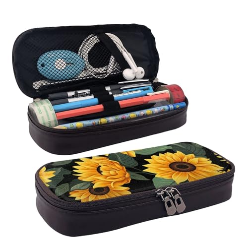 QGGHNISD Fire and Water Phoenix Federmäppchen aus Leder, große Kapazität, langlebig, Federmäppchen, Schüler-Schreibwaren-Tasche, geeignet für Schreibwaren/Kosmetik/kleine Gegenstände von QGGHNISD