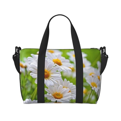 QGGHNISD Heart Tree Crossbody Reisetasche – Wasserabweisende Handgepäck-Handtasche, große Kapazität Turnbeutel, Blumenblüten und Gänseblümchen, Einheitsgröße von QGGHNISD