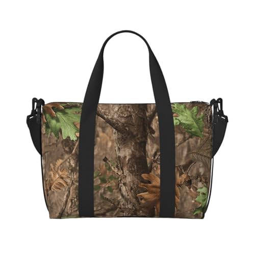 QGGHNISD Heart Tree Crossbody Reisetasche – Wasserabweisende Handgepäck-Handtasche, große Kapazität Turnbeutel, Herbst-Tarnmuster, Einheitsgröße von QGGHNISD