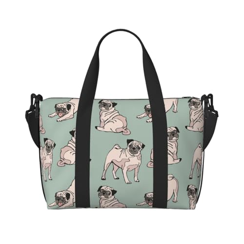QGGHNISD Heart Tree Crossbody Reisetasche – Wasserabweisende Handgepäck-Handtasche, große Kapazität Turnbeutel, Lustiger Mops-Welpen-Hund, Einheitsgröße QGGHNISD Heart Tree Crossbody Reisetasche – Wasserabweisende Handgepäck-Handtasche, große Kapazität Turnbeutel, Lustiger Mops-Welpen-Hund, Einheitsgröße von QGGHNISD