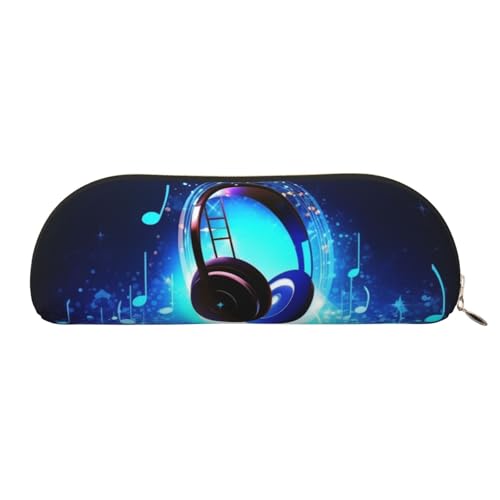 QGGHNISD Night Lotus Flowers Halbrunder Organizer - Kompakte und tragbare Kosmetiktasche aus Leder mit Metallreißverschluss Stifttasche, geeignet für Studenten oder Büro, Musikabend, Einheitsgröße, von QGGHNISD