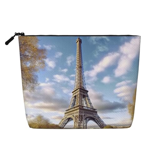 Sparrow Birds Sing Kosmetiktasche für Damen - Tragbarer Reiseorganisator, Kulturbeutel mit Reißverschluss, eifelturm-design, Einheitsgröße von QGGHNISD