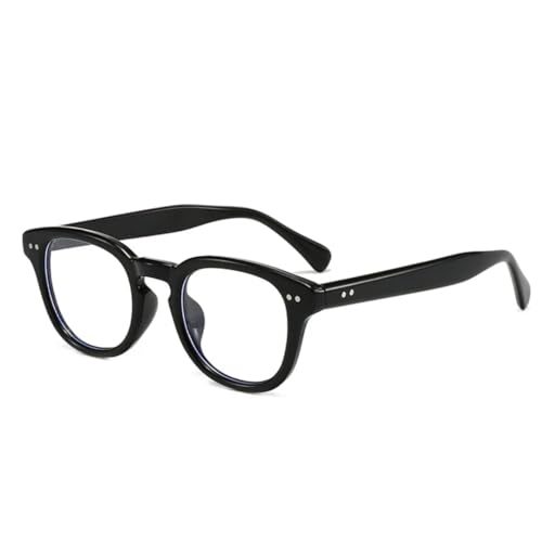 QGGNMGT Beliebte Mode Candy Farbe Sonnenbrille Frauen Vintage Nieten Männer Shades Uv400 (Schwarz klar) von QGGNMGT