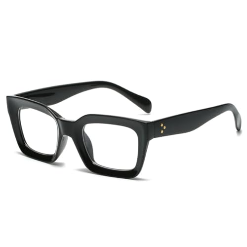 QGGNMGT Beliebte Mode Cat Eye Damen Sonnenbrille Retro Nagel Klar Farbverlauf Brillen Herren Sonnenbrille UV400 (Schwarz Klar) von QGGNMGT