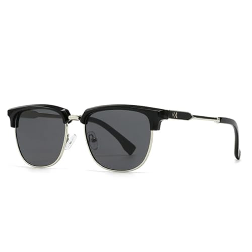QGGNMGT Beliebte Mode Herren Sonnenbrillen Farbverlauf UV400 Vintage Damen Grüne Brille (Schwarz Grau) von QGGNMGT