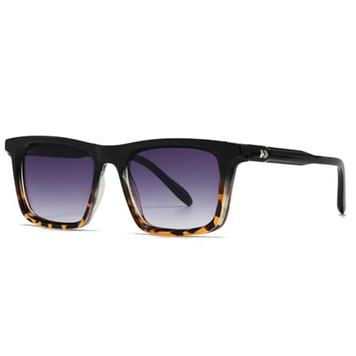 QGGNMGT Beliebte modische Damen-Sonnenbrille, UV400 (Schwarz, Leopardengrau) von QGGNMGT