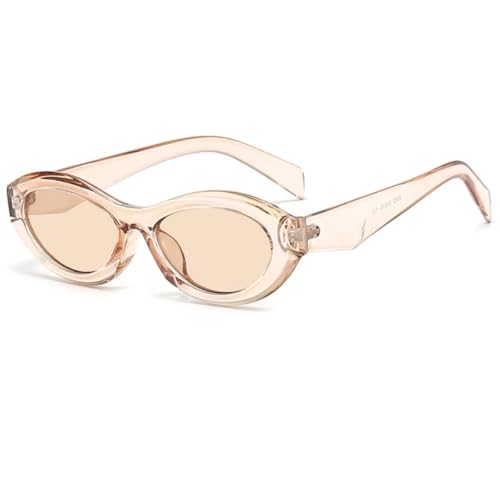 QGGNMGT Candy Color Luxus-Sonnenbrille für Damen, beliebte Mode, Farbverlaufsgläser, UV400, Punk-Brille (klarbraun-braun) von QGGNMGT