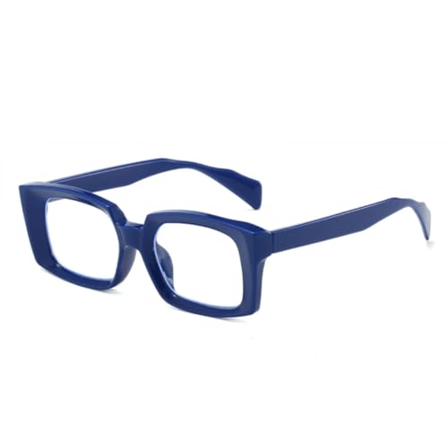 QGGNMGT Damen-Sonnenbrille, modisch, transparent, mit Farbverlauf, UV400, für Herren, trendig (blau, transparent) von QGGNMGT