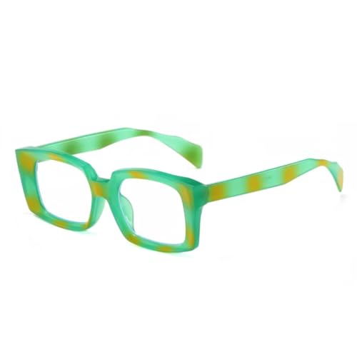QGGNMGT Damen-Sonnenbrille, modisch, transparent, mit Farbverlauf, UV400, für Herren, trendig (grün, transparent) von QGGNMGT