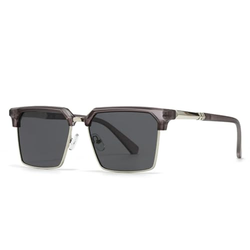 QGGNMGT Damenmode Sonnenbrillen Farbverlauf Herren Vintage Grüne Sonnenbrillen Shades UV400 (Grau) von QGGNMGT