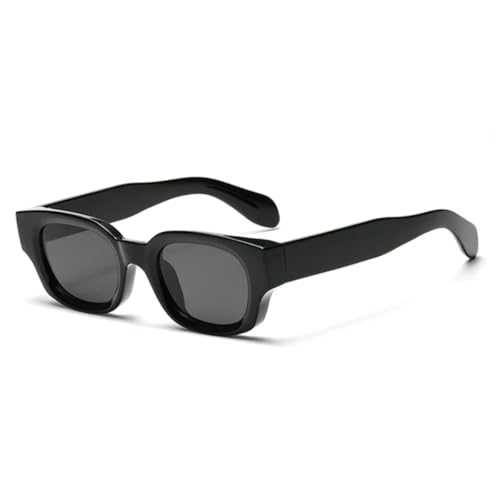 QGGNMGT Modische Sonnenbrille in Bonbonfarben für Damen, trendige Sonnenbrillen, UV400 (Schwarzgrau) von QGGNMGT