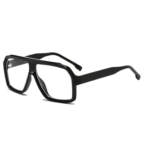 QGGNMGT Retro Herren Sonnenbrille Fashion Gradient Damen Luxus Shades UV400 Outdoor Autofahren (Schwarz klar) von QGGNMGT