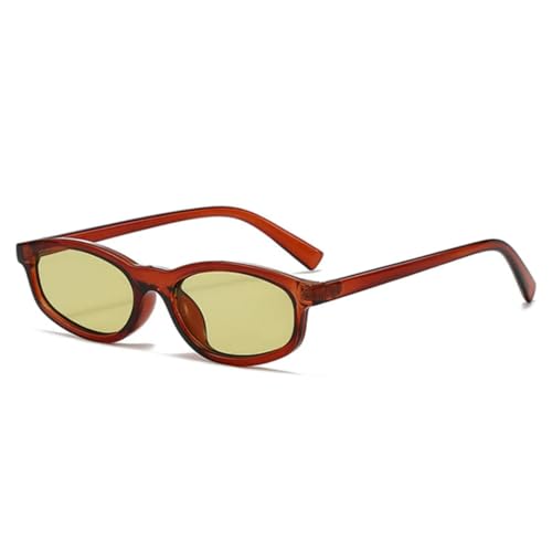 QGGNMGT Retro Kleine Katzenaugen-Sonnenbrille Damen Sonnenbrille UV400 Mode Blau Grün Herren Trendy (Teelichtgrün) von QGGNMGT