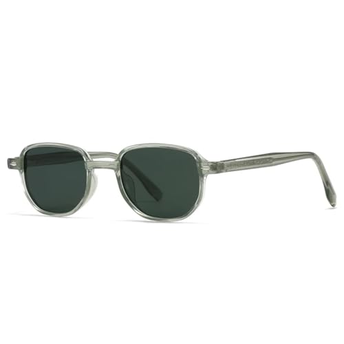 QGGNMGT Retro Nieten Damen Luxus Sonnenbrille Fashion Shades UV400 Herren Grün (Grün Dunkelgrün) von QGGNMGT