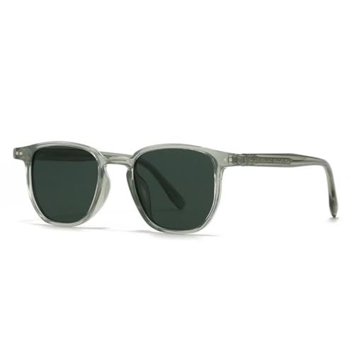 QGGNMGT Retro Nieten Herren Sonnenbrille Fashion Shades UV400 Damen Luxus Grün (Grün Dunkelgrün) von QGGNMGT