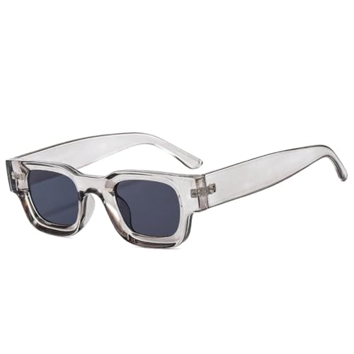 QGGNMGT Retro-Punk-Sonnenbrille für Herren, modisch, Jelly, grau, für Damen, trendige Sonnenbrillen, UV400 (grau) von QGGNMGT