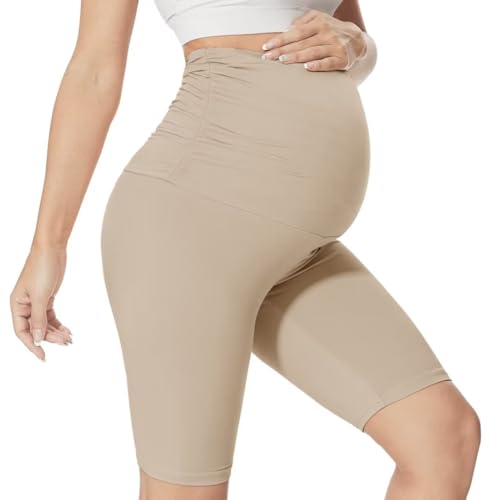 QGGQDD Kurze Umstandsleggings Damen Umstands Radlerhose Umstandshose Kurz Schwangerschaft Für Schwangere(Hautfarbe,Medium) von QGGQDD