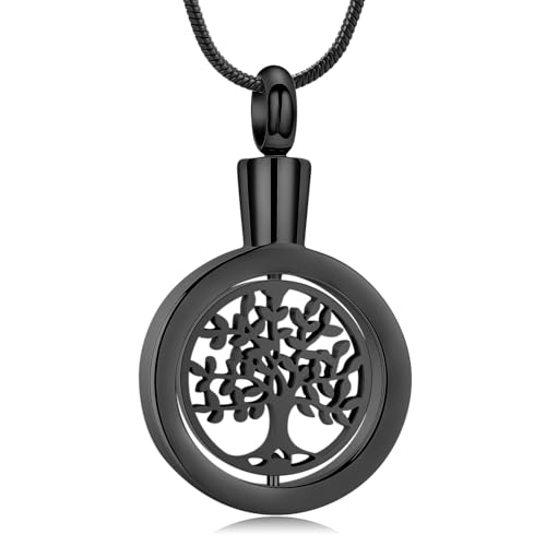 QGJNSGC Einäscherungs-Schmuck Baum des Lebens Urne Halsketten für Asche Keepsake Anhänger Geschenk für Frauen Männer von QGJNSGC