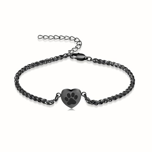 QGJNSGC Kremation Armband für Haustiere Asche og Memorial Armband für Asche Paw Print Kremation Schmuck Urne Armband für Frauen von QGJNSGC