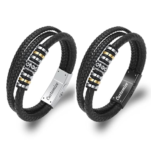 QGJNSGC Kremation Schmuck Schädel Urne Armband für Asche für Männer Frauen Keepsake Memorial Manschette Armreif geflochtenes Lederarmband von QGJNSGC