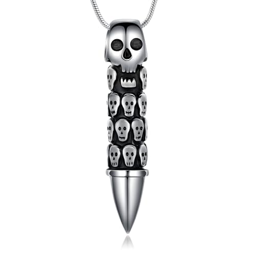 QGJNSGC Schädel Kugel Einäscherung Schmuck für Asche Edelstahl Anhänger Urne Halskette Gothic Punk Keepsake Mensch Haustier Memorial Geschenk für Männer Frauen QGJNSGC Schädel Kugel Einäscherung Schmuck für Asche Edelstahl Anhänger Urne Halskette Gothic Punk Keepsake Mensch Haustier Memorial Geschenk für Männer Frauen von QGJNSGC