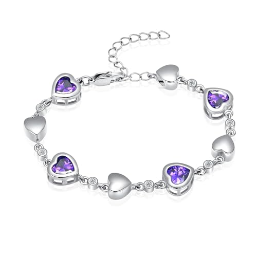 QGJNSGC Urne Armband für Asche Birthstone Armbänder für Frauen Herz Edelstein Armband Schmuck Kremation Memorial Keepsake Urne Armband von QGJNSGC