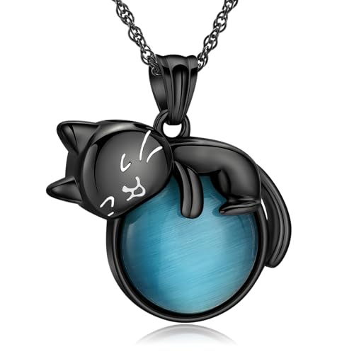 QGJNSGC Urnen-Halskette für Damen, Katze, Mond, Urnen-Schmuck für Asche, Edelstahl-Anhänger, Katzen-Einäscherungs-Asche, Halskette, Andenken, geliebte Menschen, Gedenkgeschenk, Edelstahl QGJNSGC Urnen-Halskette für Damen, Katze, Mond, Urnen-Schmuck für Asche, Edelstahl-Anhänger, Katzen-Einäscherungs-Asche, Halskette, Andenken, geliebte Menschen, Gedenkgeschenk, Edelstahl von QGJNSGC